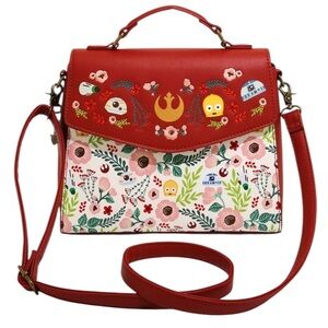 Loungefly Star Wars Droids Floral Crossbody Bag Purse Handbag BoxLunch Exclusive